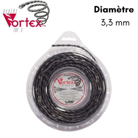 Fil nylon hélicoïdal débroussailleuse Vortex™ 3,3 mm