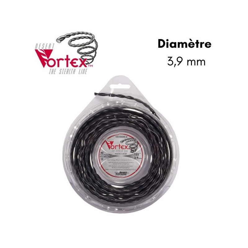 Fil nylon hélicoïdal débroussailleuse Vortex™ 3,9mm