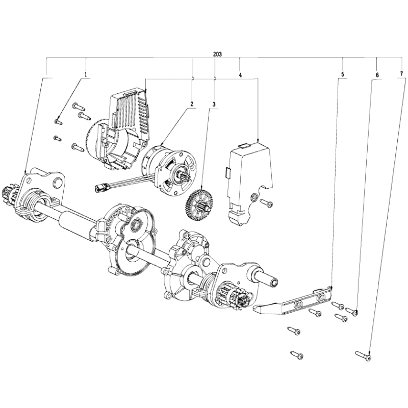 Boîtier de traction pour tondeuse EGO 2826067001