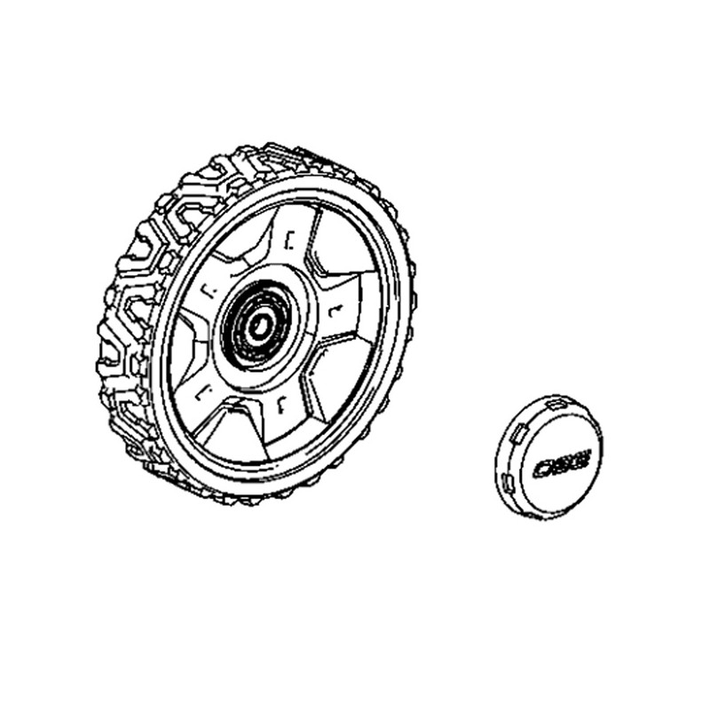 Roue arrière et cache anti poussière tondeuse à batterie EGO 2826674001