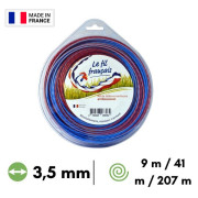 Fil Nylon Débroussailleuse Nemura 25m Ø3.3mm - Hélicoïdal Silencieux Haute Durabilité