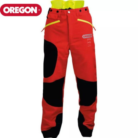 Pantalon de protection Oregon Waipoua Rouge et Jaune