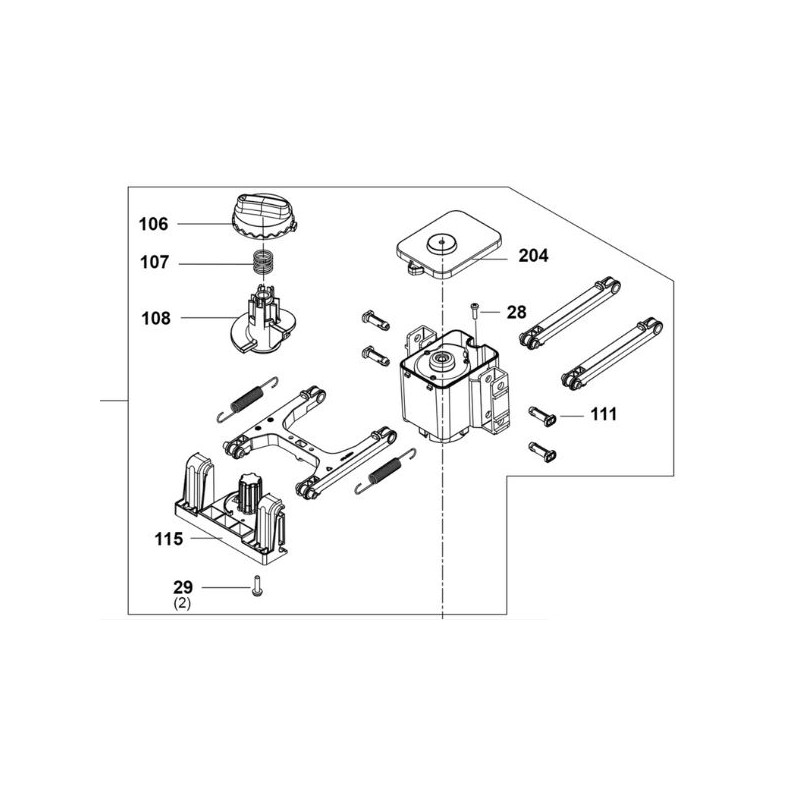 Moteur de coupe complet robot tondeuse Worx WR165E / WR167E