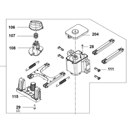 Moteur de coupe complet robot tondeuse Worx WR165E / WR167E