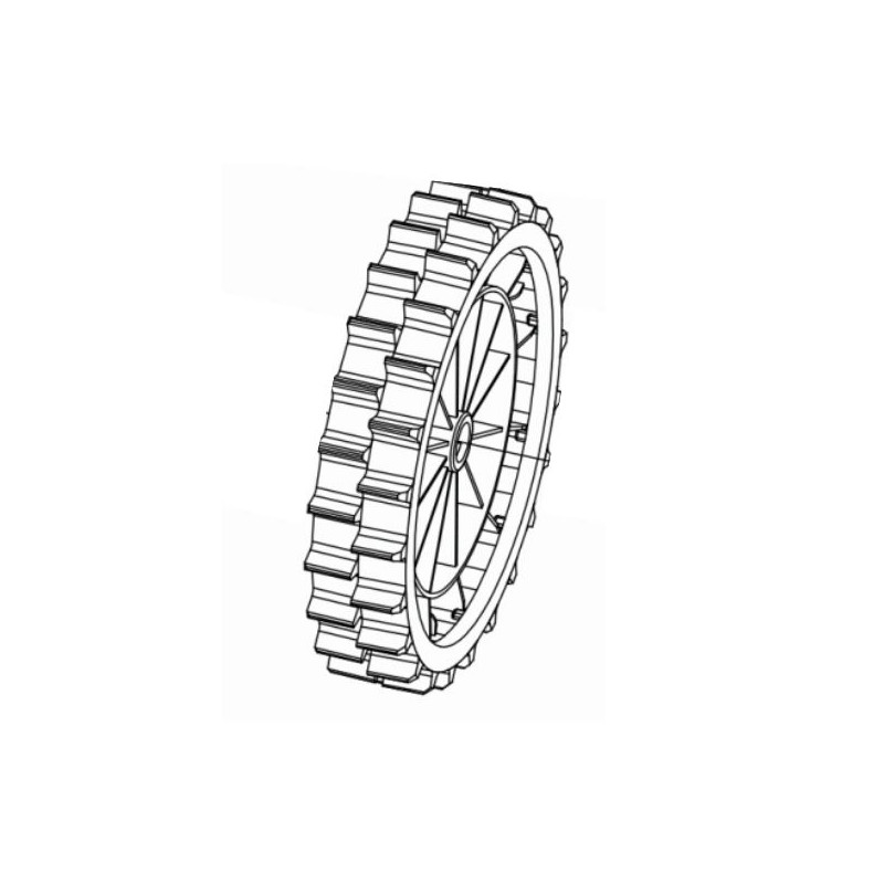 Roue arrière nue robot tondeuse Worx WR130E / WR165E / WR167E