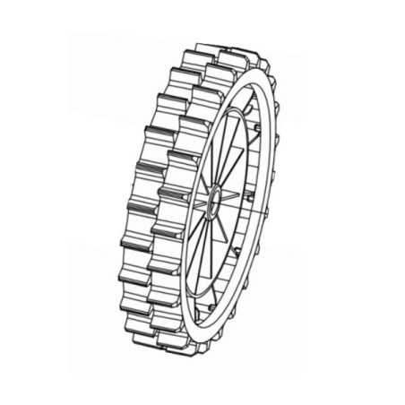 Roue arrière nue robot tondeuse Worx WR130E / WR165E / WR167E