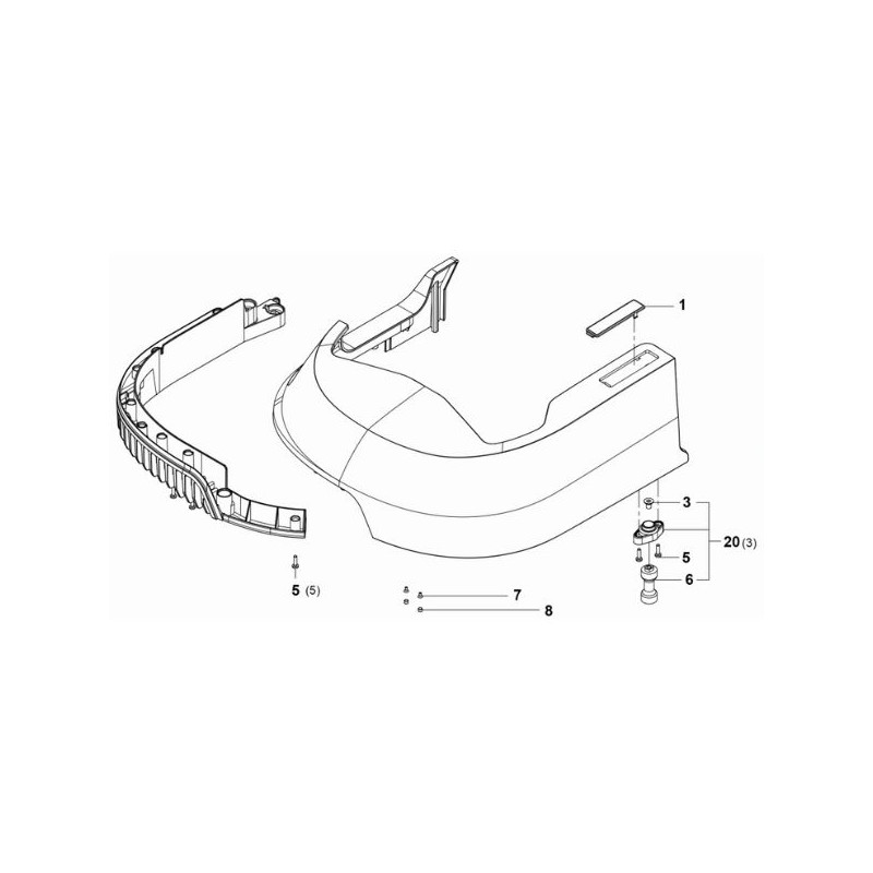 Capot de protection robot tondeuse Worx WR153E / WR155E