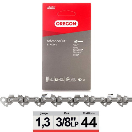 Chaine tronçonneuse Oregon 91PX044E 3/8LP 44 dents