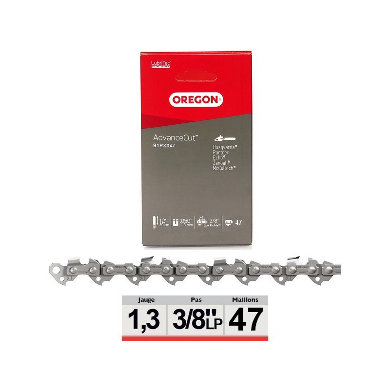 Chaine tronçonneuse Oregon 91PX047E 3/8LP 050 47 dents