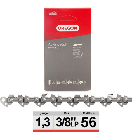 Chaine tronçonneuse Oregon 91PX056E 3/8LP 56 dents