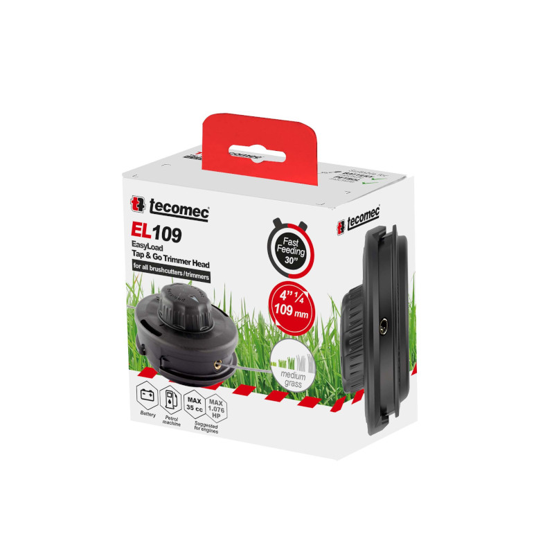 Tête à fil universelle Tap-N-Go débroussailleuse Tecomec Easyload EL109 Tête à fil universelle Tap-N-Go débroussailleuse Tecomec Easyload EL109