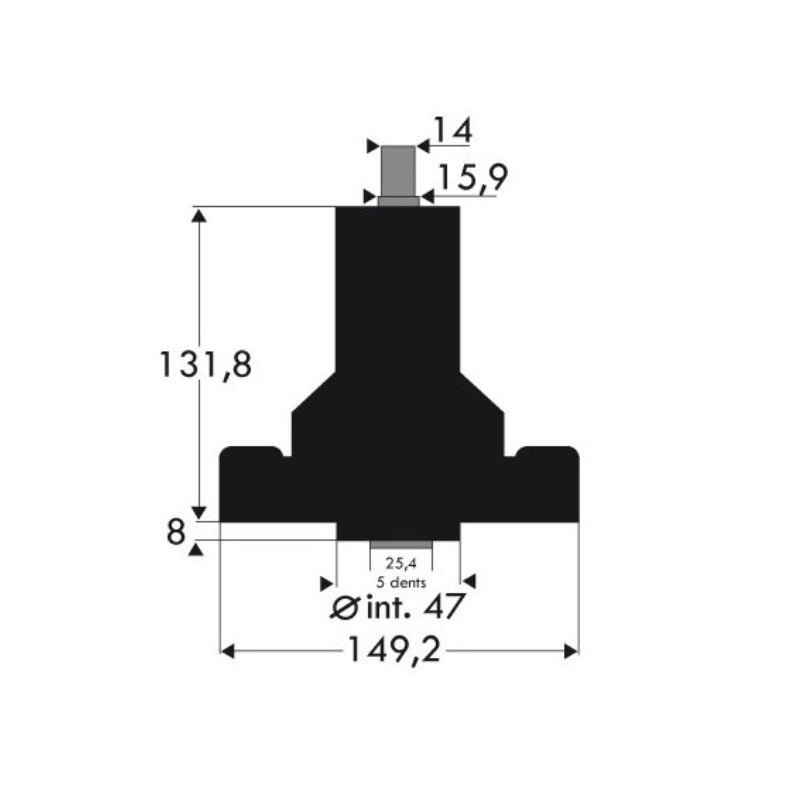 Palier lame tracteur tondeuse Bestgreen, Mc Culloch, Husqvarna