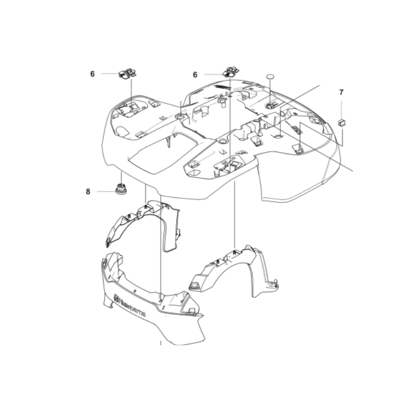 Carter principal robot tondeuse Husqvarna 320 Nera