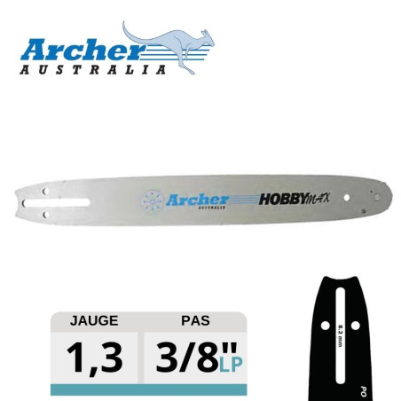 Guide tronçonneuse Archer Australia 3/8LP 050 1.3mm