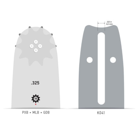 GUIDE-CHAINE 325", 050" MLBK041 ADVANCECUT OREGON