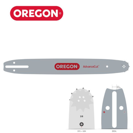 GUIDE-CHAINE 3/8", 058" 208SFHD024 ADVANCECUT OREGON