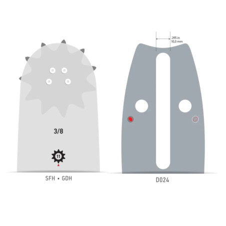 GUIDE-CHAINE 3/8", 058" 208SFHD024 ADVANCECUT OREGON