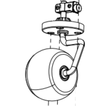 Roue avant pour robot tondeuse Segway Navimow