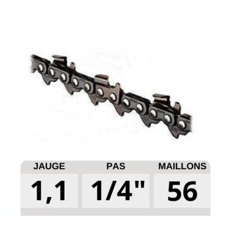 Chaine tronçonneuse SNK 1/4" 56 entraineurs compatible Stihl