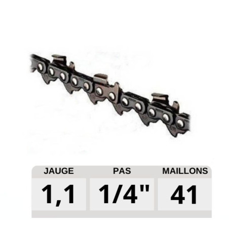 Chaine tronçonneuse SNK 1/4" 41 dents