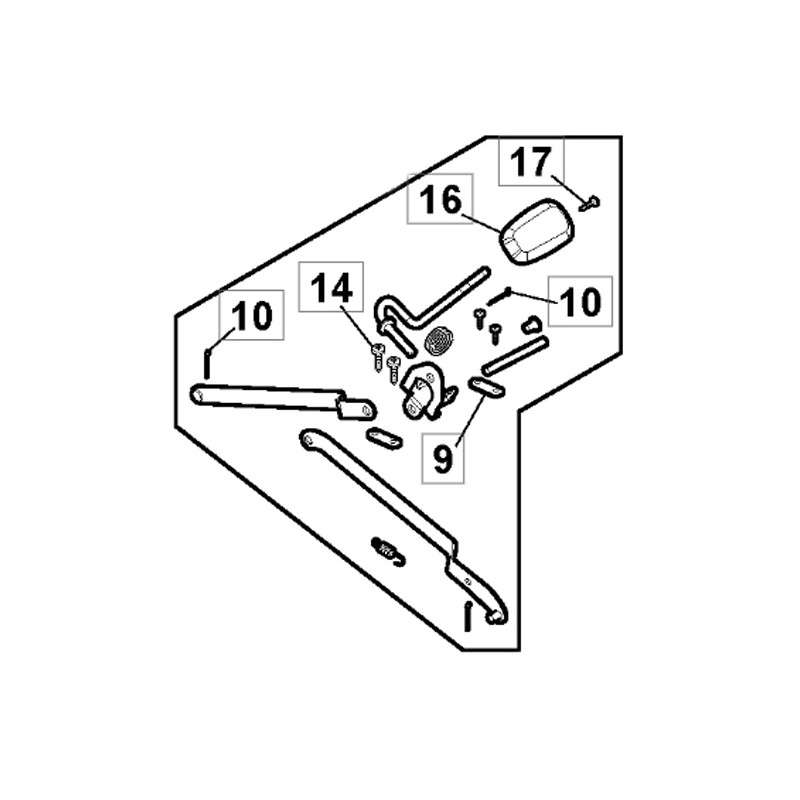 Levier réglage hauteur de coupe tondeuse Stiga