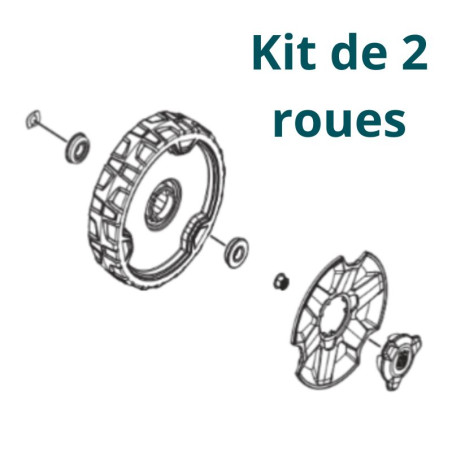 Kit roue complète tondeuse à batterie Husqvarna LB / LC