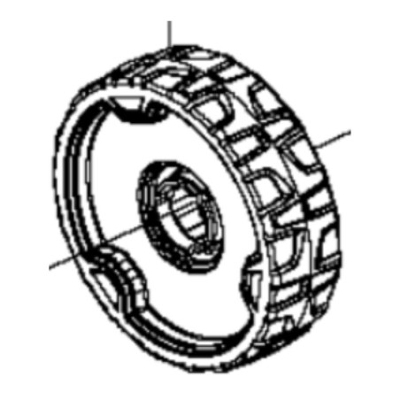 Roue arrière complète tondeuse à batterie Husqvarna LC140 / LC141 / LE116P