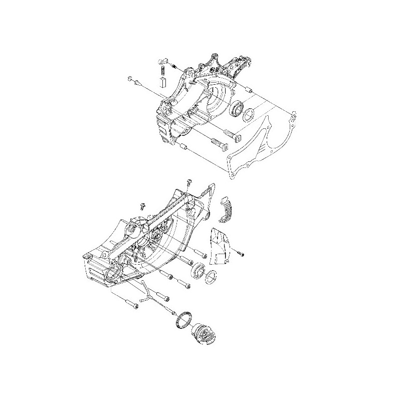 Carter moteur / réservoir huile tronçonneuse Husqvarna