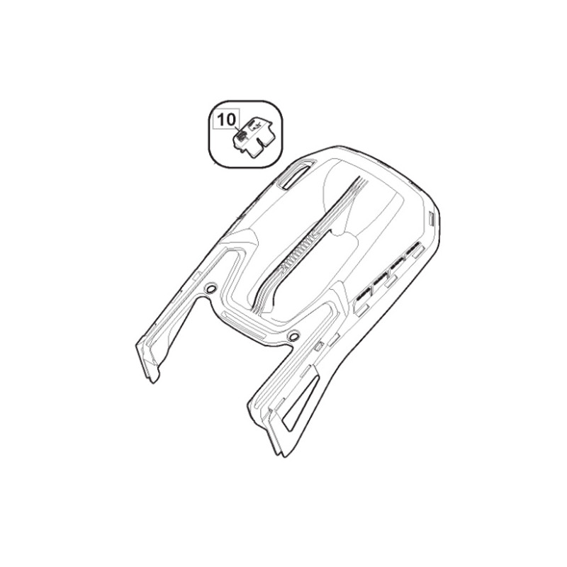 Partie supérieure grise sac de ramassage tondeuse Stiga