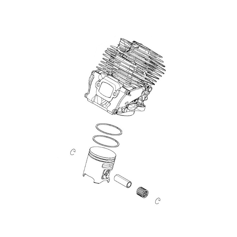 Cylindre piston tronçonneuse Husqvarna