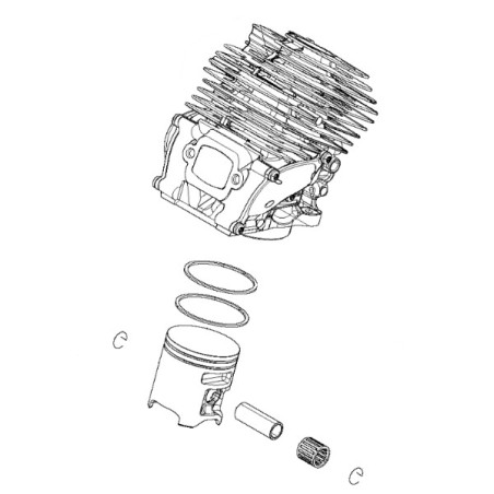 Cylindre piston tronçonneuse Husqvarna