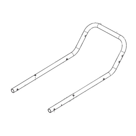 Guidon inférieur jaune tondeuse batterie Stiga