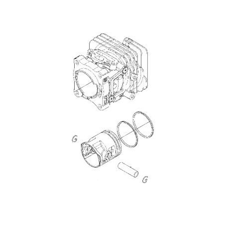 Cylindre piston complet tronçonneuse Husqvarna