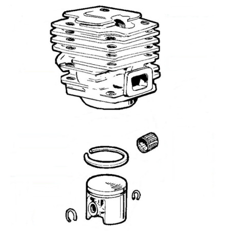 Cylindre piston tronçonneuse Jonsered