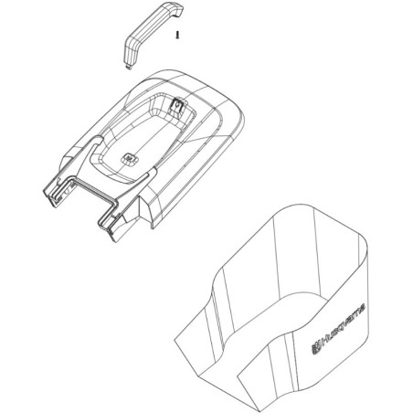 Bac de ramassage complet tondeuse à batterie Husqvarna Aspire LC34-P4A