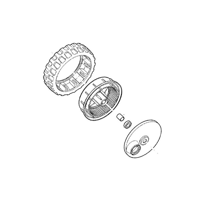 Roue complète arrière tondeuse à batterie Stihl RMA765V