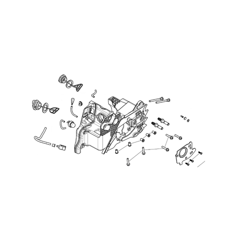 Réservoir d'huile et essence complet tronçonneuse Oleo-Mac