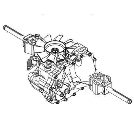 Boite de vitesse tracteur tondeuse Husqvarna