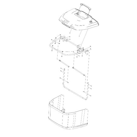 Bac de ramassage complet tracteur tondeuse Husqvarna