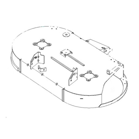 Plateau de coupe nu tracteur tondeuse Husqvarna