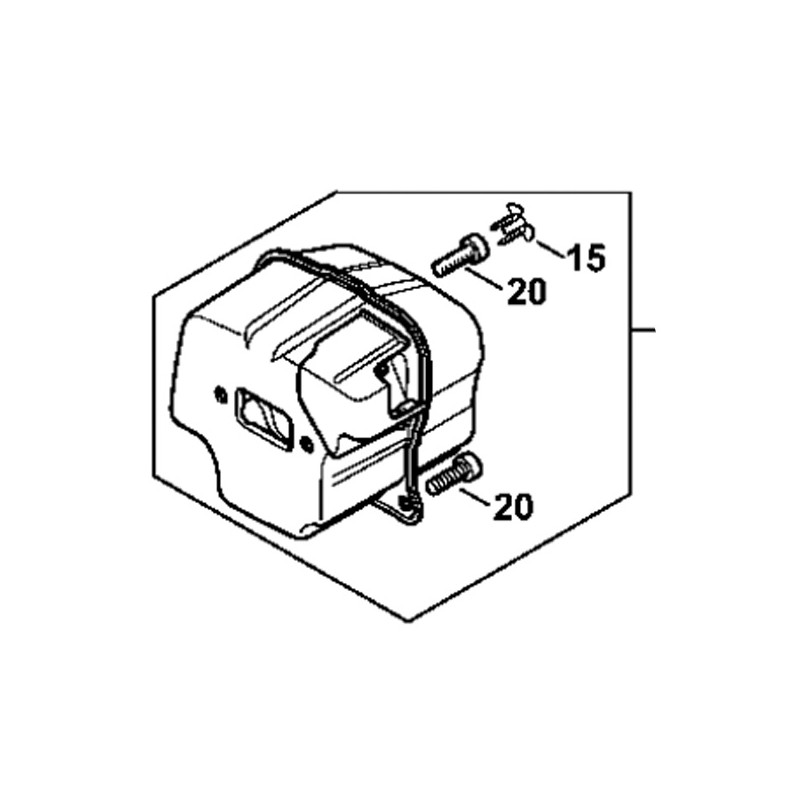 Silencieux echapement tronçonneuse thermique Stihl MS362