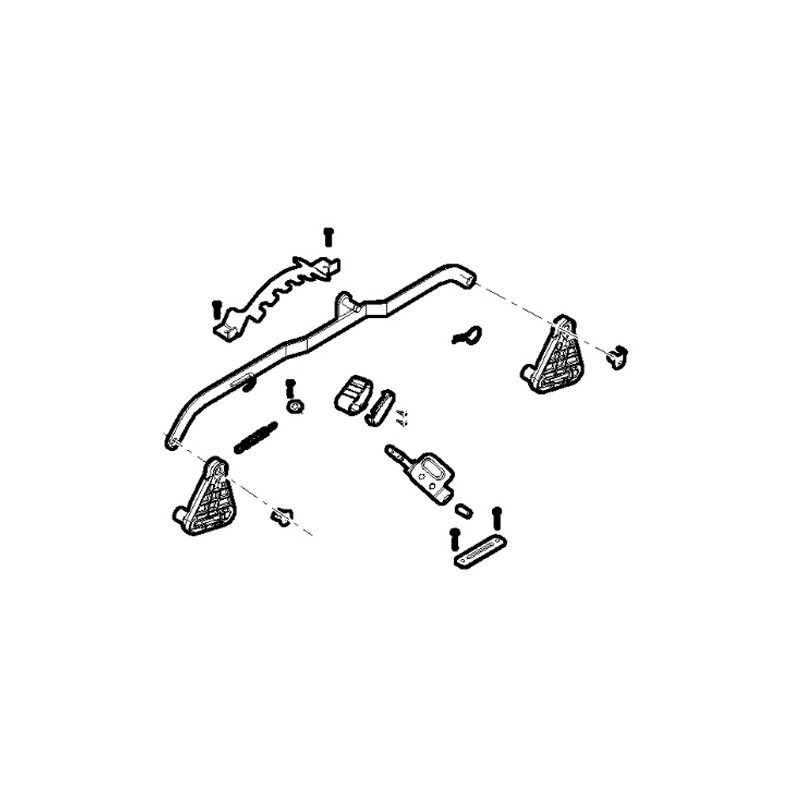 Ensemble réglage hauteur de coupe tondeuse batterie Alpina