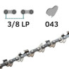 Chaine tronçonneuse 3/8 LP 043 (chaine micro)