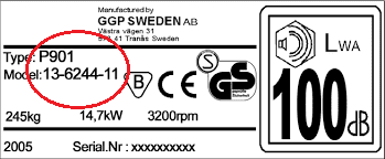 Trouver le numéro d'un moteur GGP