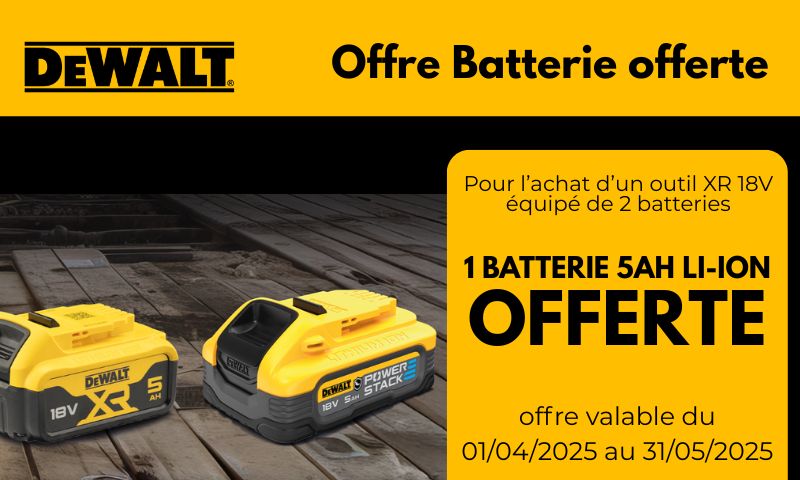 offre batterie offerte dewalt