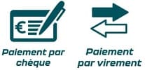 logo paiement chèque virement bancaire téléphone