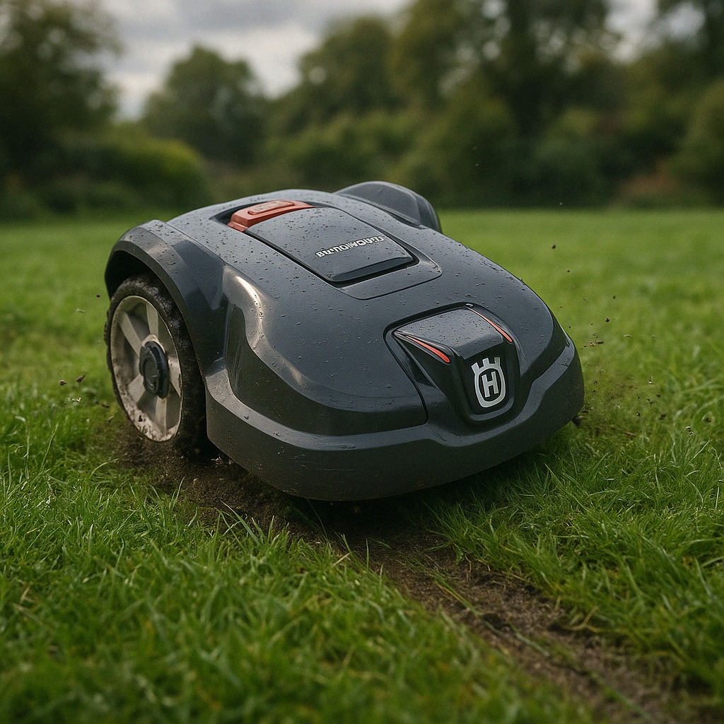 Robot tondeuse qui patine : causes, solutions et conseils pratiques